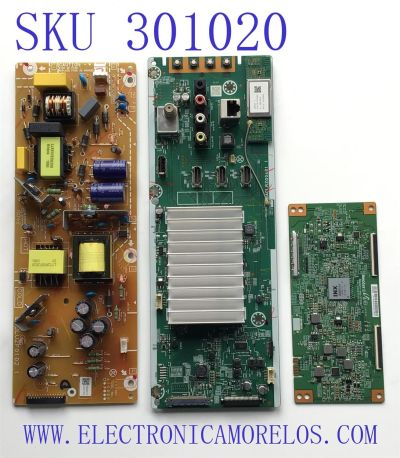 KIT DE TARJETAS PARA TV PHILIPS / MAIN ACLUVUT-50UX / BACLRZG0401 1 / FUENTE ACLUV021 / BACLUZF0102 1 / P000003171 / T-CON EATDJ6E13 / 0E88441E14 / PANEL UCAU4XT / MODELO 50PFL5604/F7	